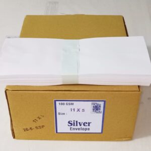 11x4.75 Silver Cover/Envelopes 100 Gsm